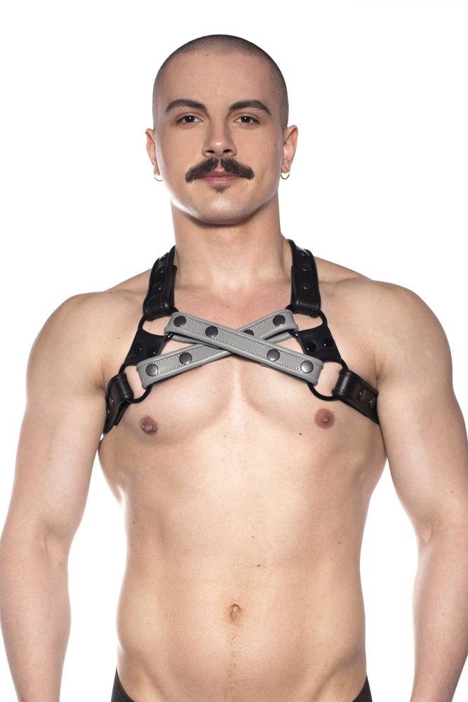 Prowler - Premium Leather Cross Chest Harness - Stag Shop