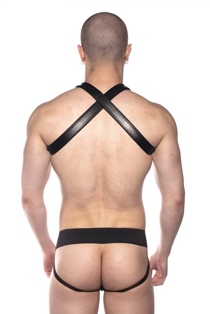 Prowler - Premium Leather Pouch Jockstrap - Black - Stag Shop