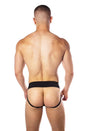 Prowler - Premium Leather Hole Punch Jock Strap - Black - Stag Shop