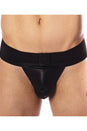 Prowler - Premium Leather Hole Punch Jock Strap - Black - Stag Shop