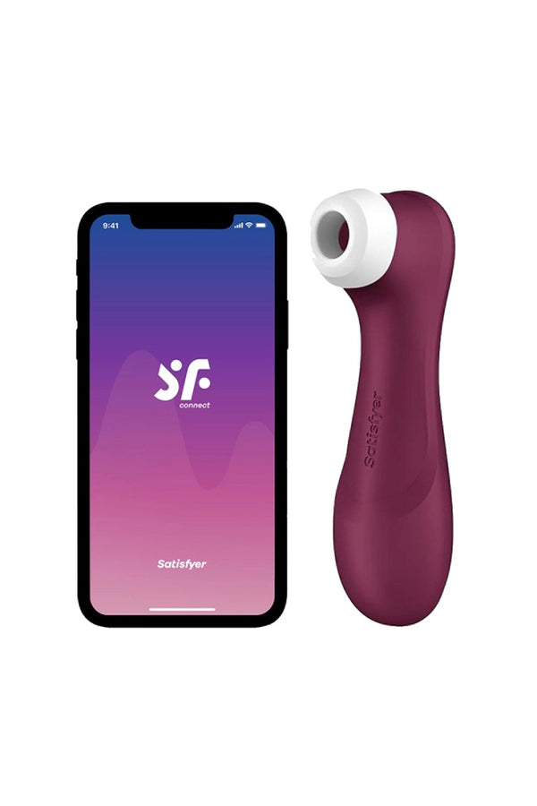Satisfyer - Pro 2 Generation 3 Air Pulse Clitoral Stimulator with App Control - Bordeaux - Stag Shop