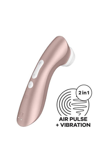 Satisfyer - Pro 2+ Vibration Clitoral Stimulator - Rose Gold - Stag Shop