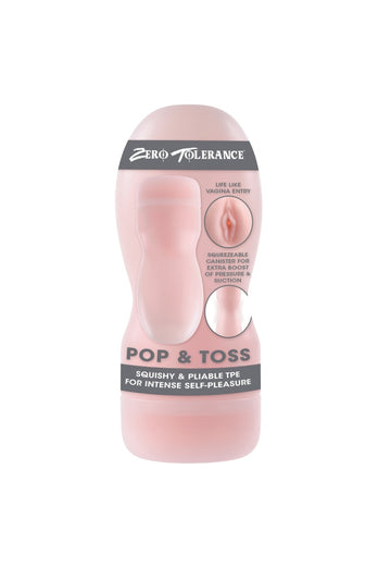 Zero Tolerance - Pop & Toss Squeezable Canister Stroker - Beige - Stag Shop