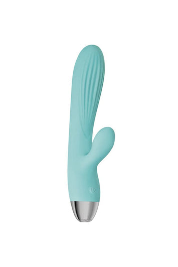 Adam & Eve - Eve's Rechargeable Pulsating Dual Massager - Teal - Stag Shop