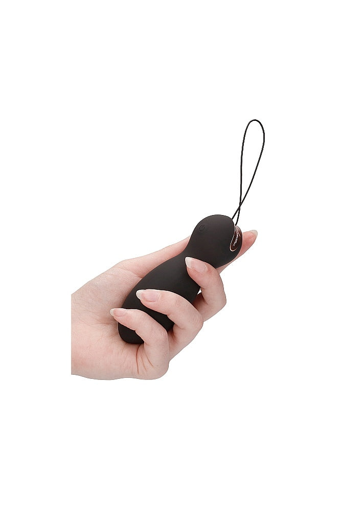 Shots Toys - Elegance - Purity Dual Vibrating Toy with Remote Control - Black - Stag Shop