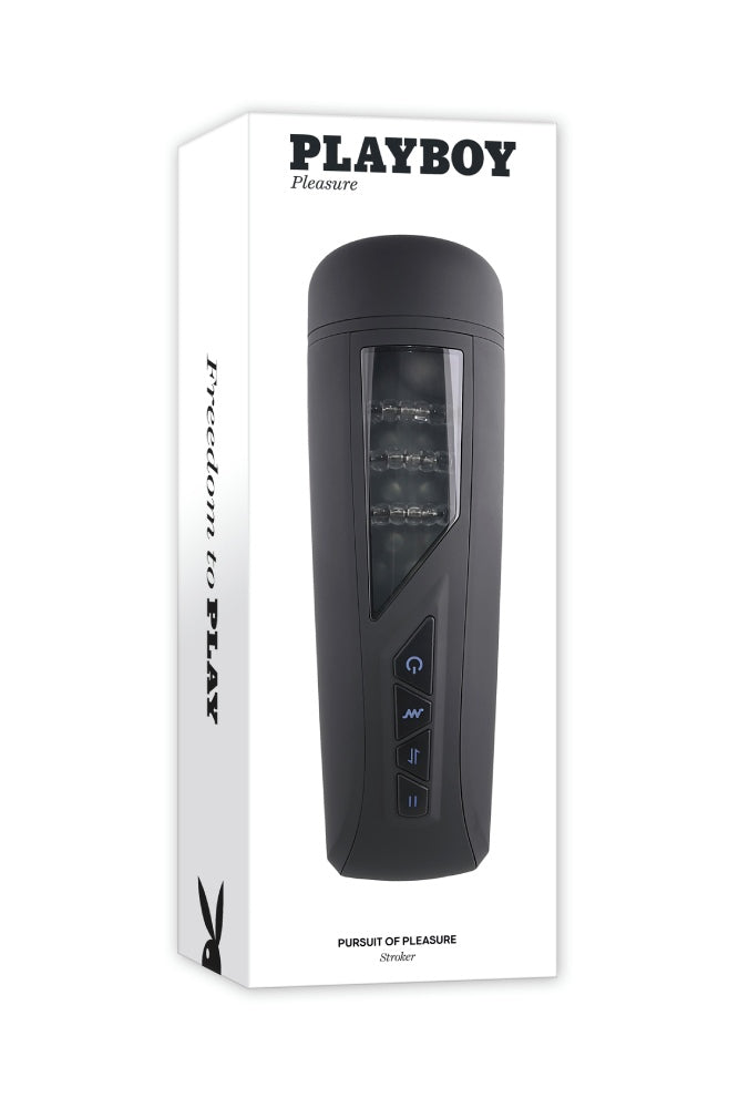 Playboy - Pursuit of Pleasure Vibrating Stroker - Black - Stag Shop