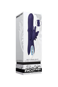 Thumbnail for Evolved - Put A Ring On It Dual Vibrator - Purple - Stag Shop