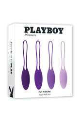Playboy - Put in Work Weighted Kegel Ball Set - Purple - Stag Shop
