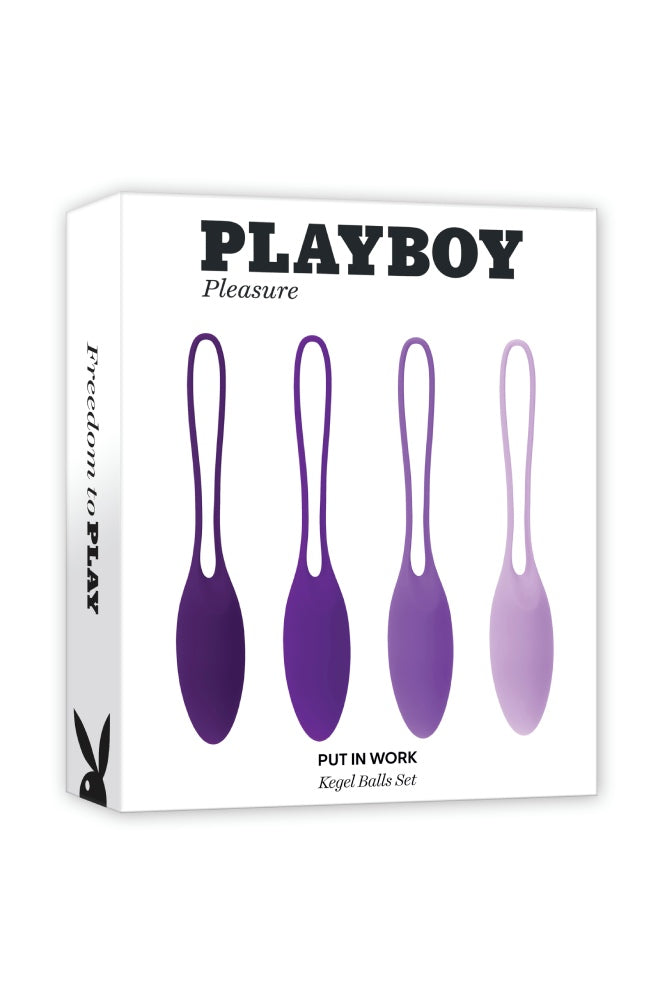 Playboy - Put in Work Weighted Kegel Ball Set - Purple - Stag Shop
