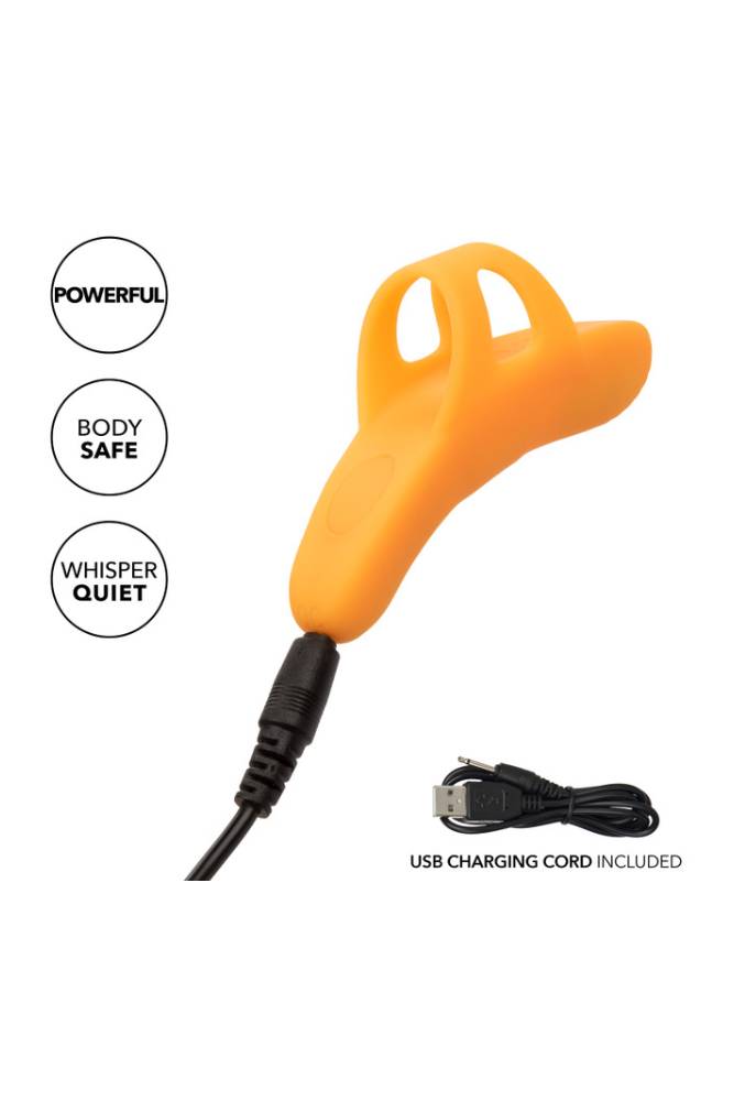 Cal Exotics - Neon Vibes - The Pleasure Finger Vibe - Orange - Stag Shop