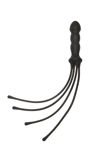 Kink By Doc Johnson - The Quad Silicone Whip - Black - Stag Shop