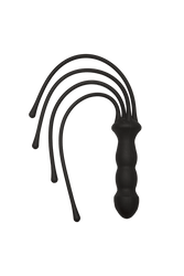 Kink By Doc Johnson - The Quad Silicone Whip - Black - Stag Shop