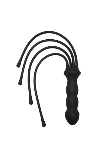 Kink By Doc Johnson - The Quad Silicone Whip - Black - Stag Shop