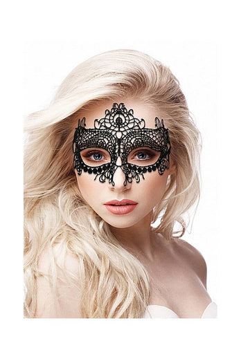 Ouch by Shots Toys - Queen Lace Mask - Black - Stag Shop