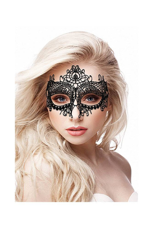 Ouch by Shots Toys - Queen Lace Mask - Black - Stag Shop