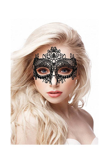 Ouch by Shots Toys - Queen Lace Mask - Black - Stag Shop