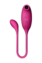 Shots Toys - VIVE - Quino Air Wave & Vibrating Egg Vibrator - Pink - Stag Shop