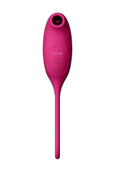 Shots Toys - VIVE - Quino Air Wave & Vibrating Egg Vibrator - Pink - Stag Shop