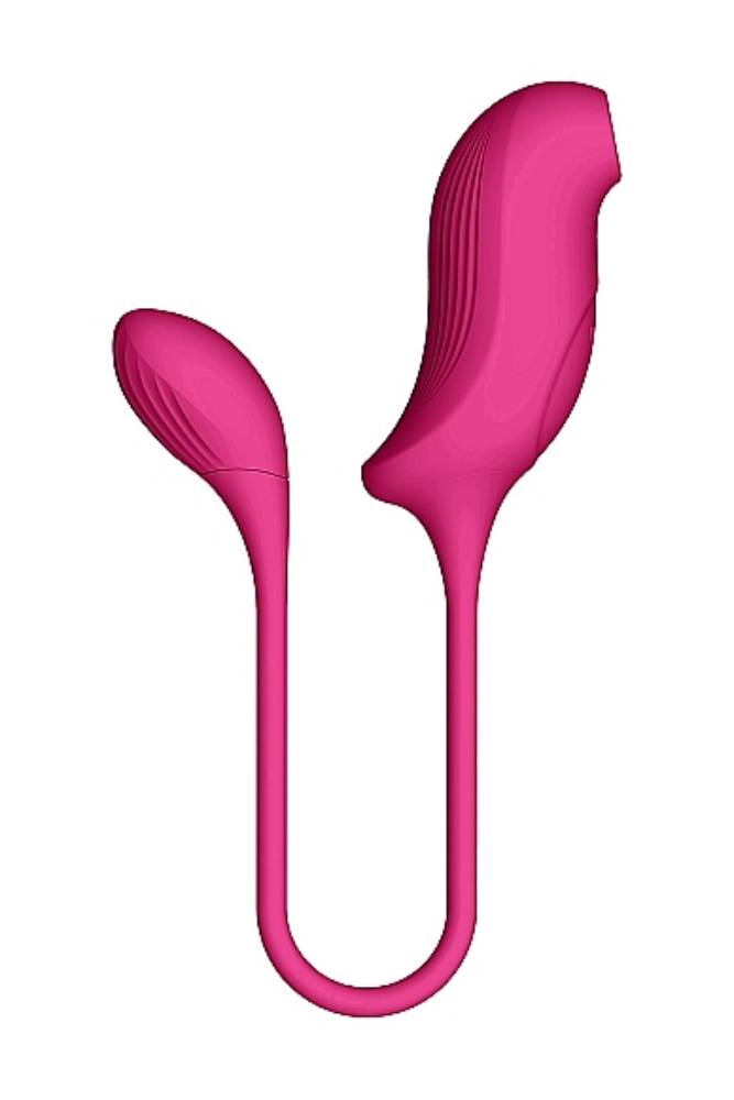 Shots Toys - VIVE - Quino Air Wave & Vibrating Egg Vibrator - Pink - Stag Shop
