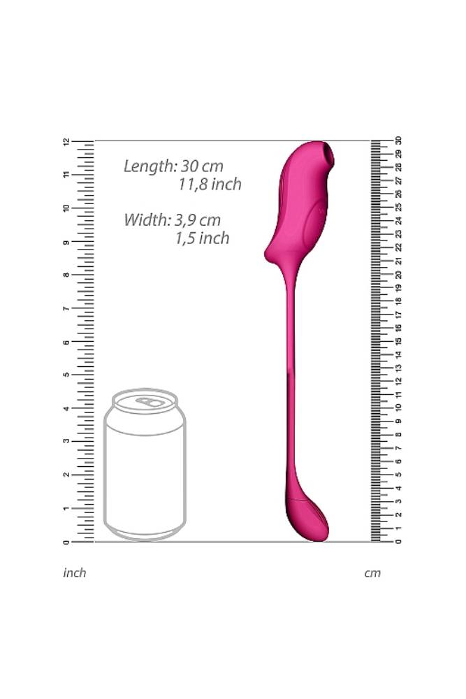 Shots Toys - VIVE - Quino Air Wave & Vibrating Egg Vibrator - Pink - Stag Shop