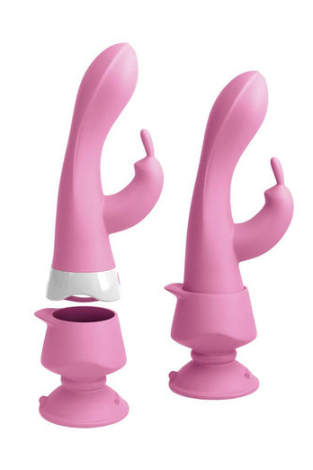 Pipedream - 3Some - Wall Banger Rabbit Vibrator - Pink - Stag Shop