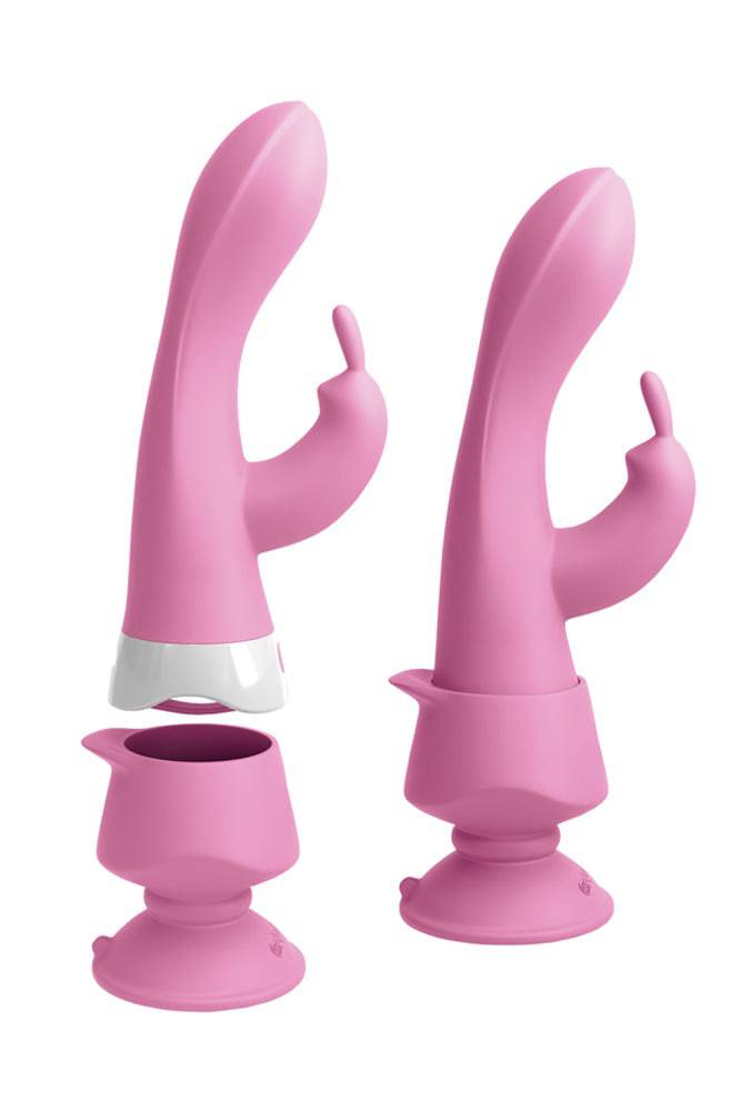 Pipedream - 3Some - Wall Banger Rabbit Vibrator - Pink - Stag Shop
