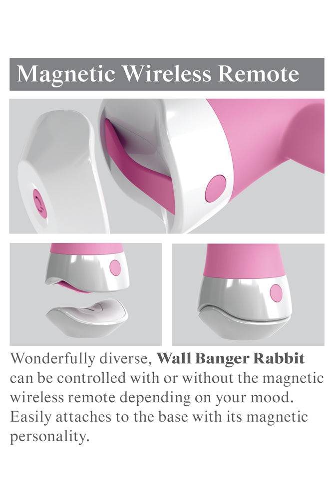 Pipedream - 3Some - Wall Banger Rabbit Vibrator - Pink - Stag Shop