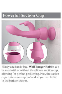 Thumbnail for Pipedream - 3Some - Wall Banger Rabbit Vibrator - Pink - Stag Shop