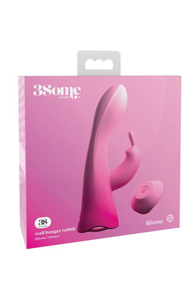 Pipedream - 3Some - Wall Banger Rabbit Vibrator - Pink - Stag Shop
