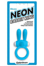 Pipedream - Neon - Rabbit Vibrating Cock Ring - Blue - Stag Shop