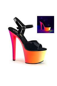 Thumbnail for Pleaser USA - Rainbow 7 Inch Platform Heel with Ankle Strap - Stag Shop