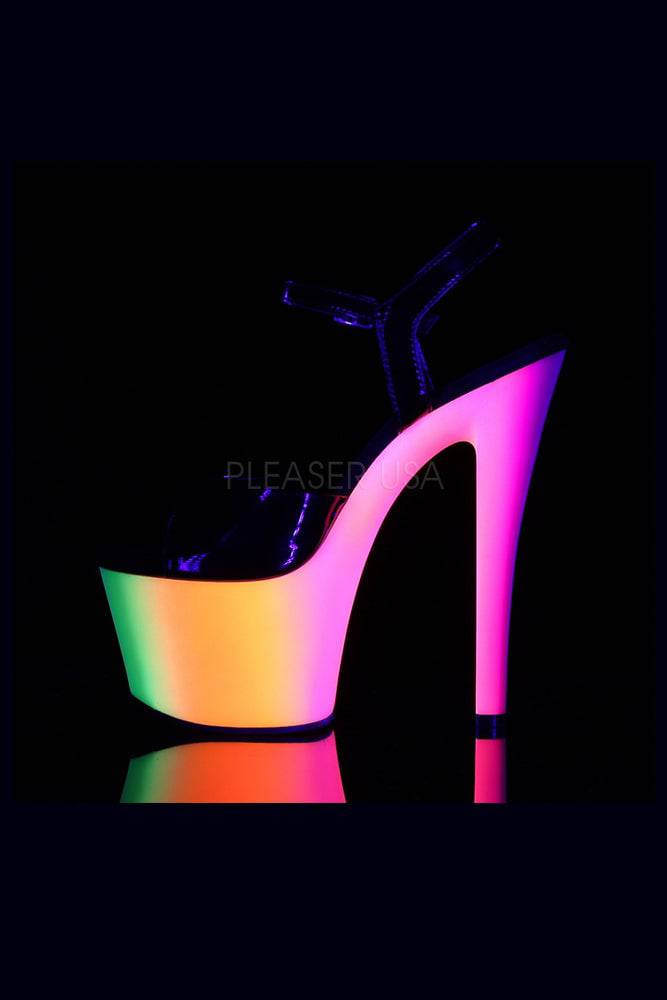 Pleaser USA - Rainbow 7 Inch Platform Heel with Ankle Strap - Stag Shop