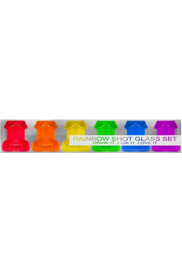 Kheper Games -  Rainbow Penis Shot Glass Set - Stag Shop