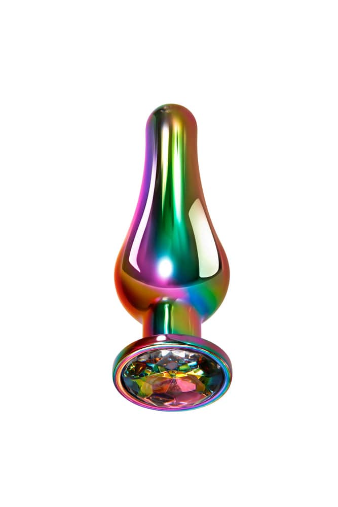 Evolved - Rainbow Metal Butt Plug - Large - Stag Shop