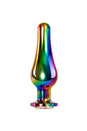 Evolved - Rainbow Metal Butt Plug - Large - Stag Shop
