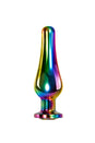 Evolved - Rainbow Metal Butt Plug - Medium - Stag Shop