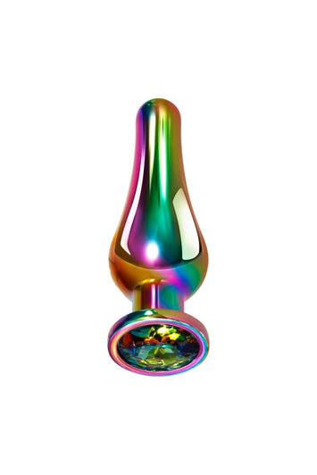 Evolved - Rainbow Metal Butt Plug - Medium - Stag Shop