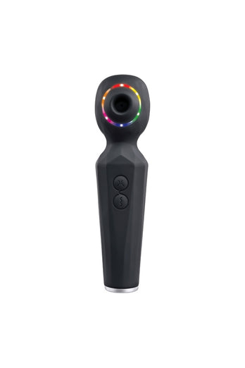 Evolved - Rainbow Sucker Suction Wand Vibrator - Black - Stag Shop