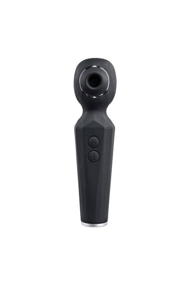 Evolved - Rainbow Sucker Suction Wand Vibrator - Black - Stag Shop