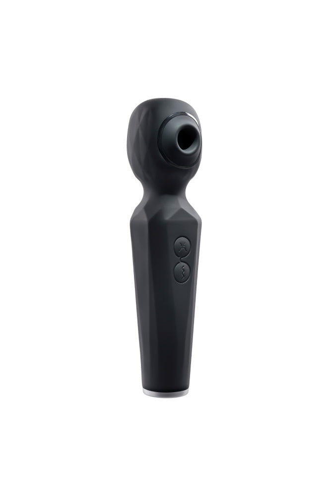 Evolved - Rainbow Sucker Suction Wand Vibrator - Black - Stag Shop