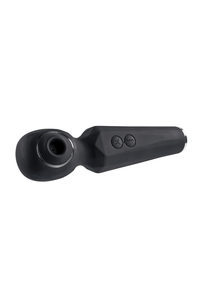 Evolved - Rainbow Sucker Suction Wand Vibrator - Black - Stag Shop