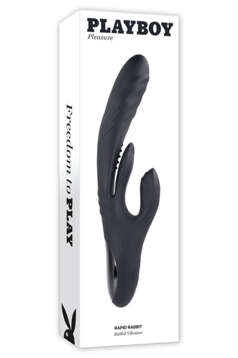 Evolved - Playboy - Rapid Rabbit Thrusting Vibrator - Black - Stag Shop