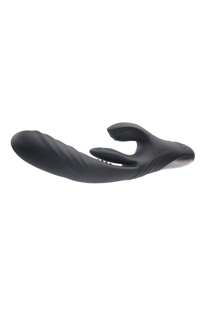 Evolved - Playboy - Rapid Rabbit Thrusting Vibrator - Black - Stag Shop