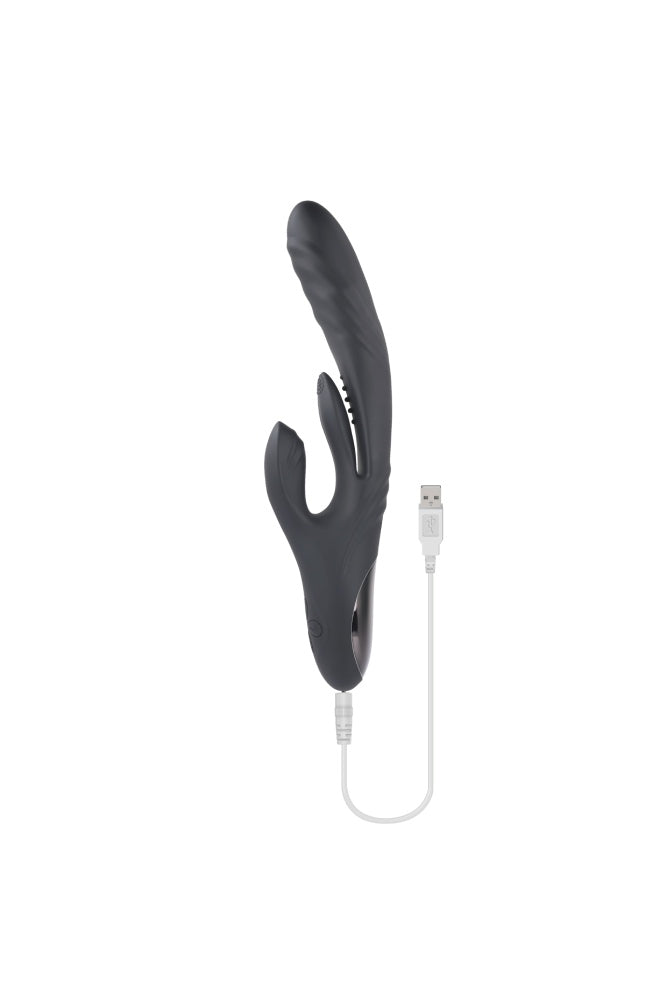 Evolved - Playboy - Rapid Rabbit Thrusting Vibrator - Black - Stag Shop