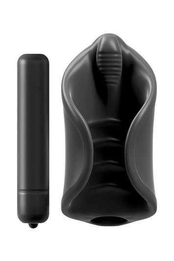 Pipedream Extreme - PDX Elite - Vibrating Silicone Stoker - Black - Stag Shop