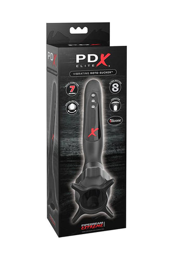 Pipedream Extreme - PDX Elite -Vibrating Roto-Sucker Male Masturbator - Black - Stag Shop
