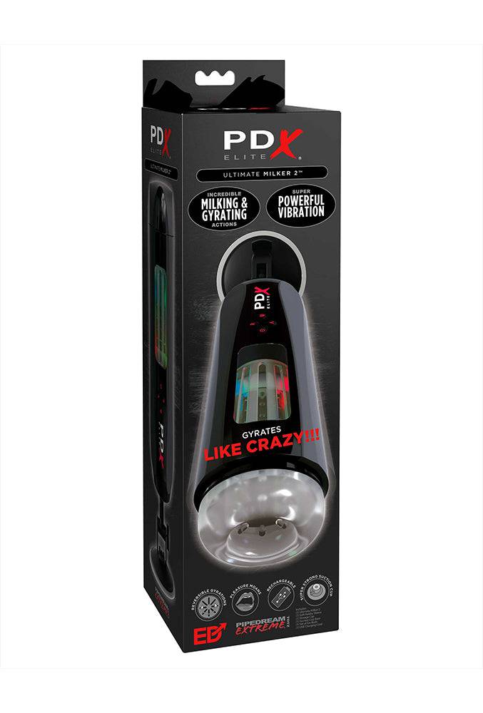 Pipedream Extreme - PDX Elite - Ultimate Milker 2 Masturbator - Clear/Black - Stag Shop