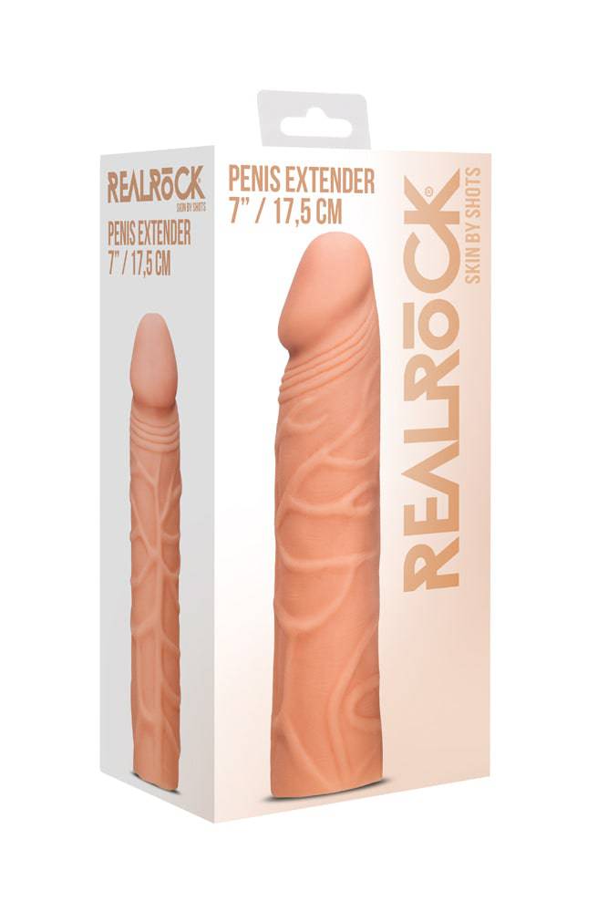 Shots Toys -  RealRock Skin - Realistic Penis Extender - 7 Inches - Stag Shop