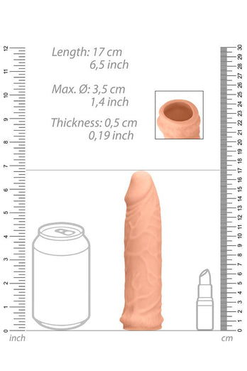 Shots Toys  - RealRock Skin - Penis Extender - 6.5 Inches - Stag Shop