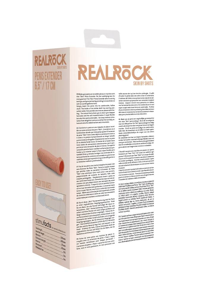 Shots Toys  - RealRock Skin - Penis Extender - 6.5 Inches - Stag Shop